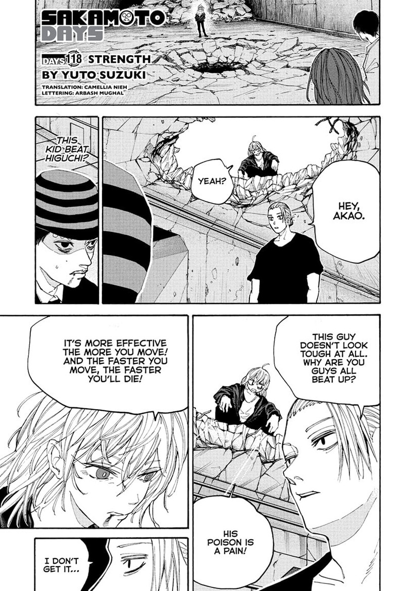 Sakamoto Days Chapter 118 page 1 - Chapter 118: Strength