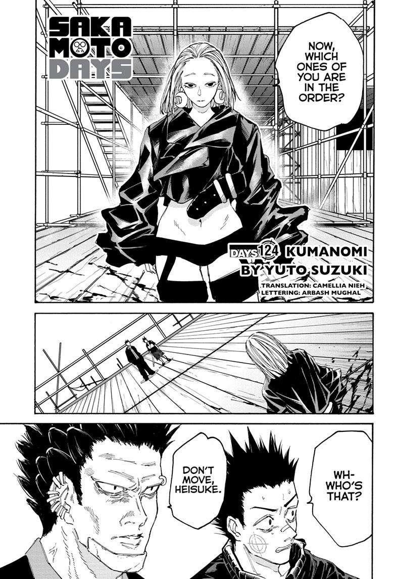 Sakamoto Days Chapter 124 page 1 - Chapter 124: Kumanomi