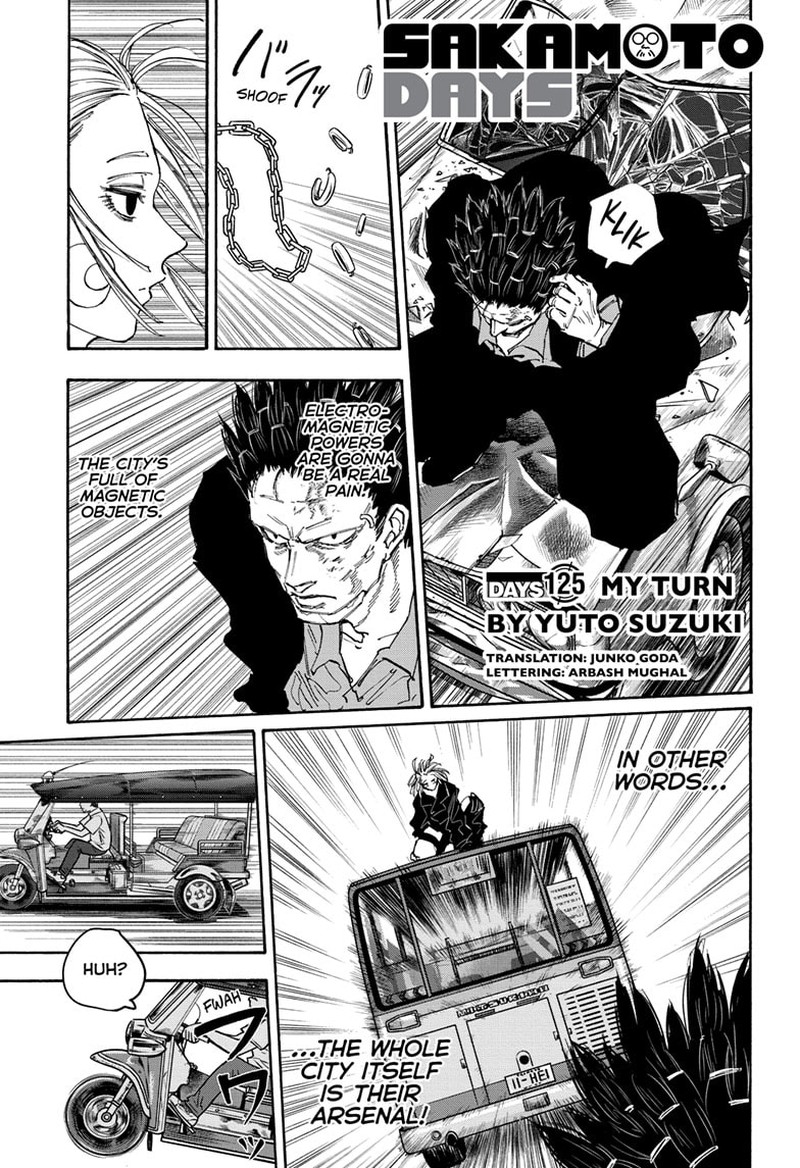 Sakamoto Days Chapter 125 page 1 - Chapter 125: My Turn
