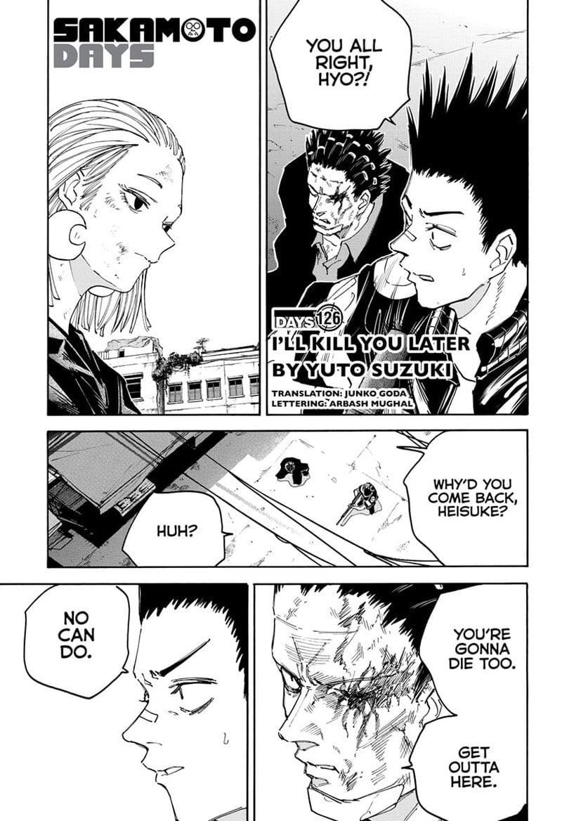 Sakamoto Days Chapter 126 page 1 - Chapter 126: I'll Kill You Later