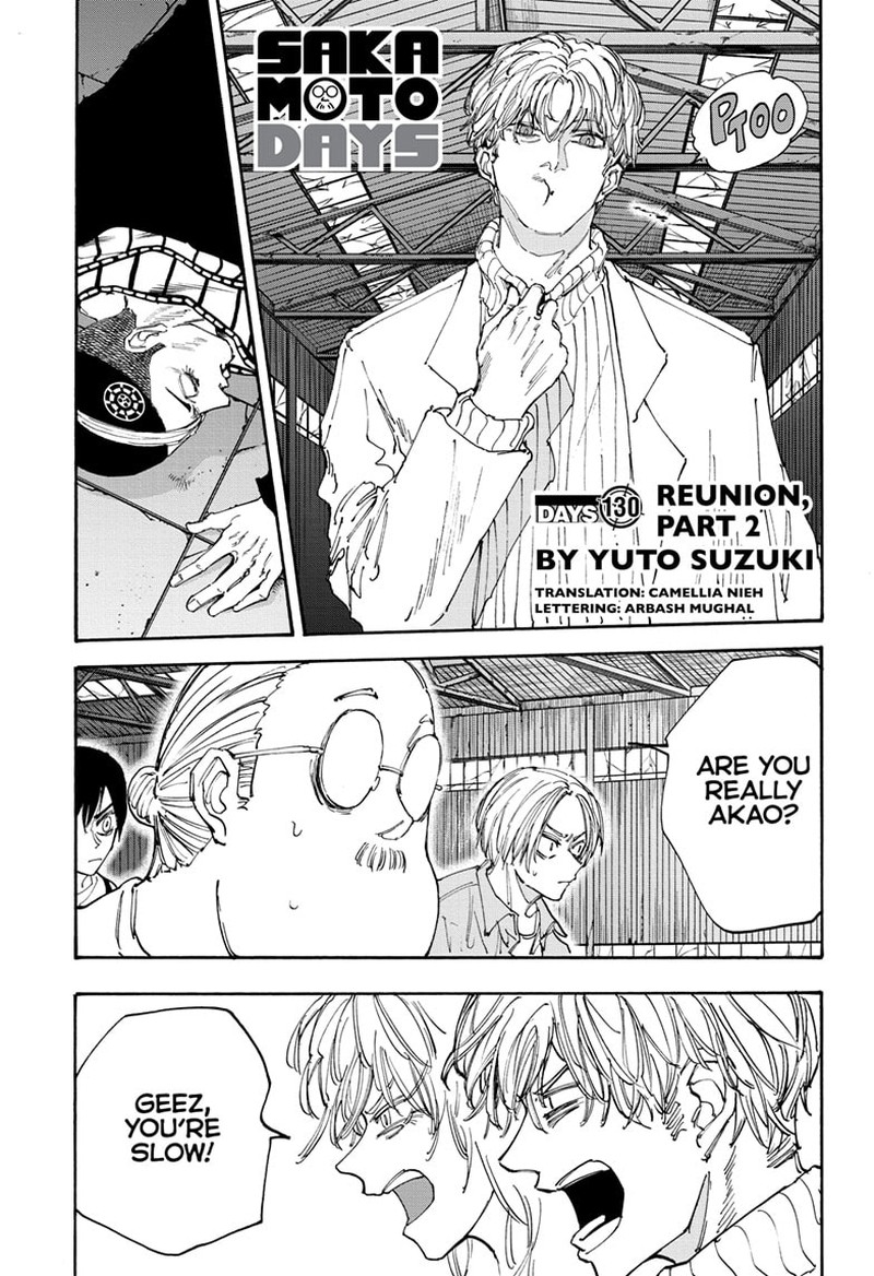 Sakamoto Days Chapter 130 page 1 - Chapter 130: Reunion, Part 2