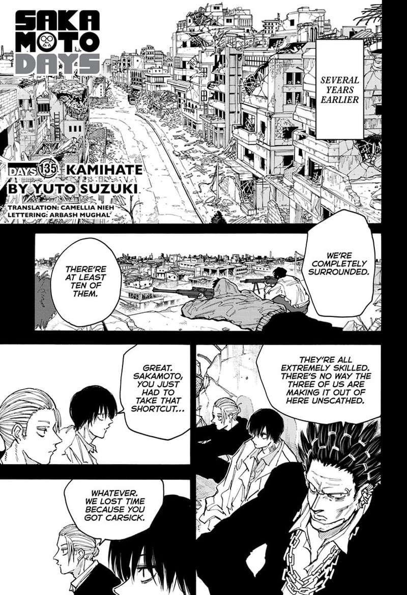 Sakamoto Days Chapter 135 page 1 - Chapter 135: Kamihate