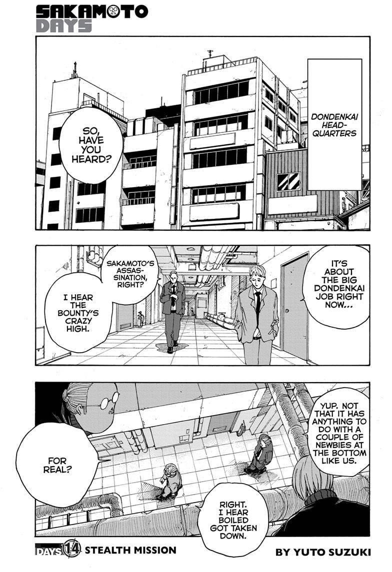 Sakamoto Days Chapter 14 page 1 - Chapter 14: Stealth Mission