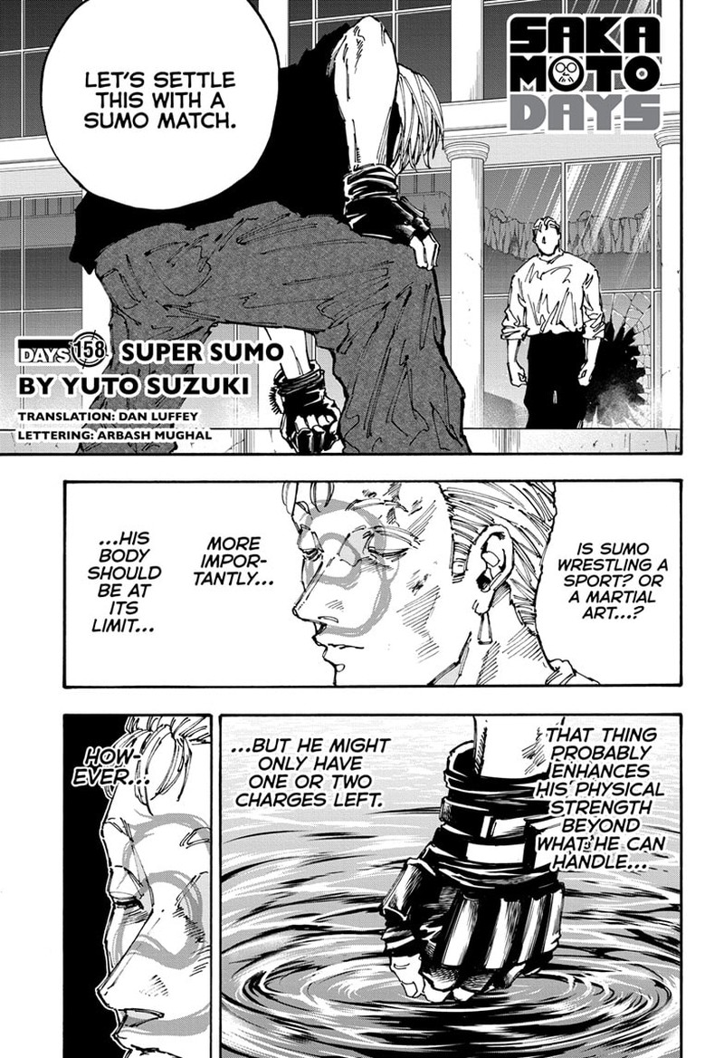 Sakamoto Days Chapter 158 page 1 - Chapter 158: Super Sumo