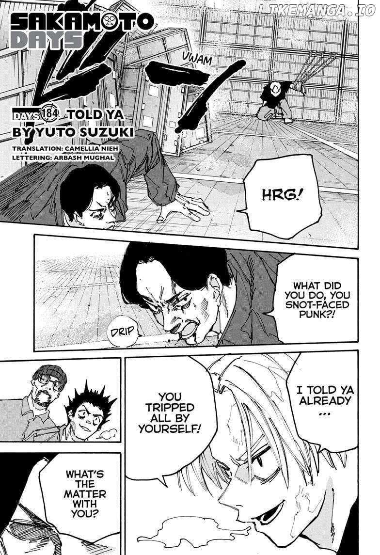 Sakamoto Days Chapter 184 page 1 - Chapter 184: Told Ya