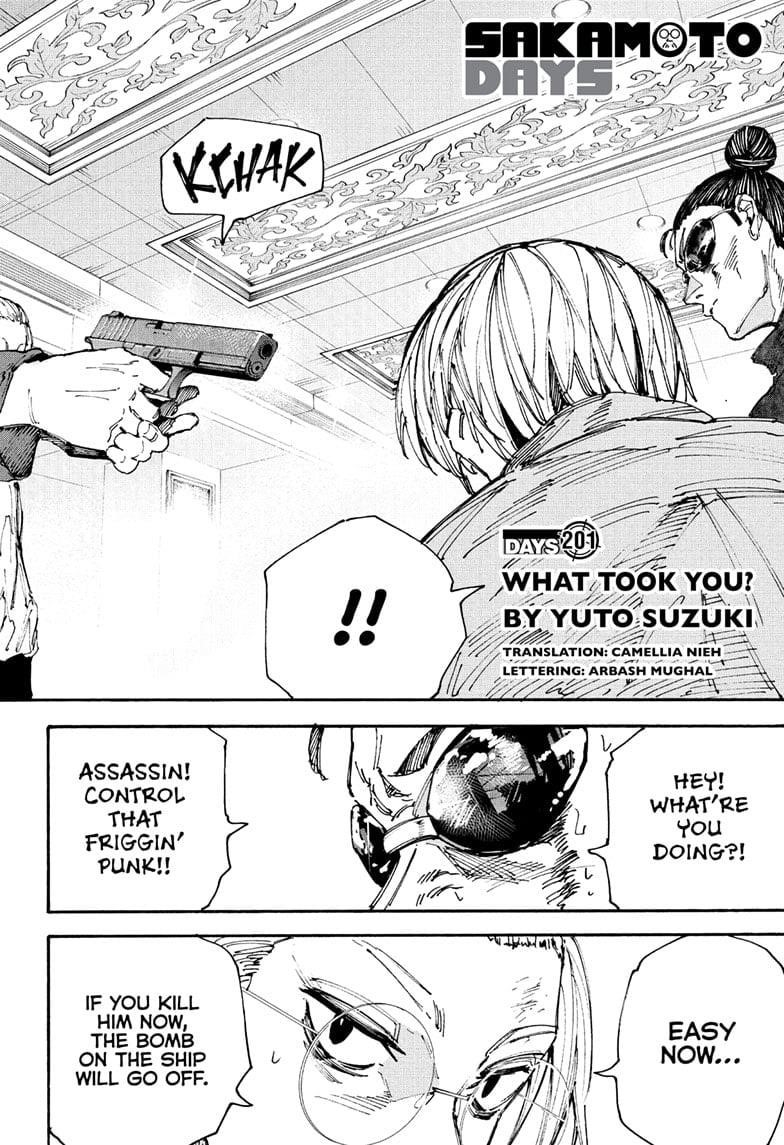 Sakamoto Days Chapter 201 page 2 - Chapter 201: What Took You?