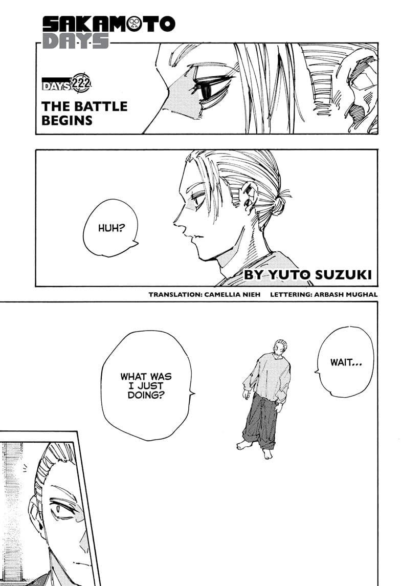 Sakamoto Days Chapter 222 page 1 - Chapter 222: The Battle Begins