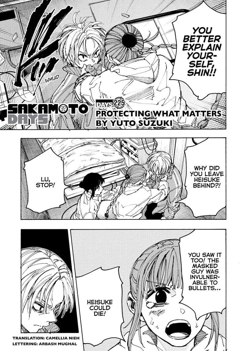 Sakamoto Days Chapter 225 page 1 - Chapter 225: Protecting What Matters