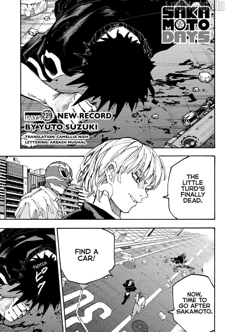 Sakamoto Days Chapter 229 page 1 - Chapter 229: New Record