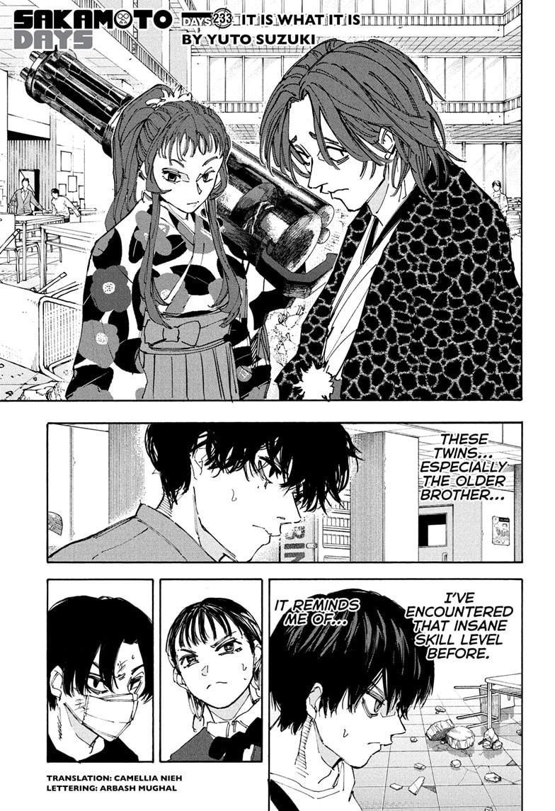 Sakamoto Days Chapter 233 page 1 - Chapter 233: It Is What It Is