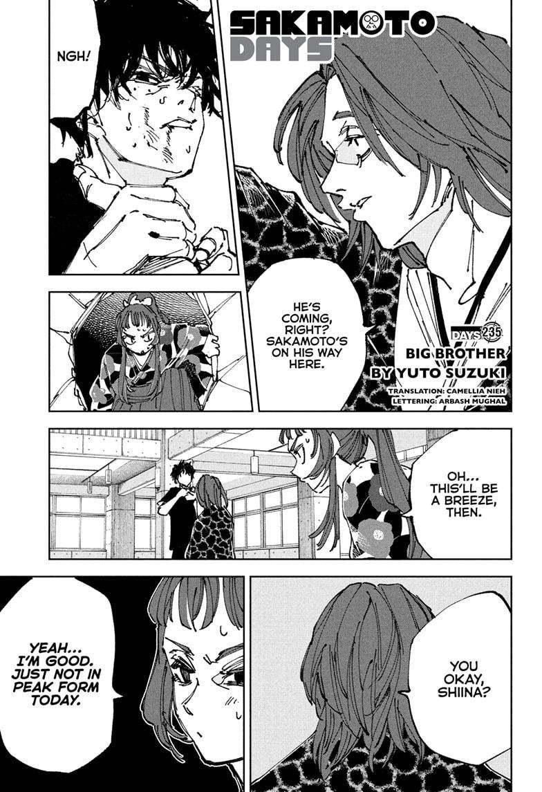 Sakamoto Days Chapter 235 page 1 - Chapter 235: Big Brother