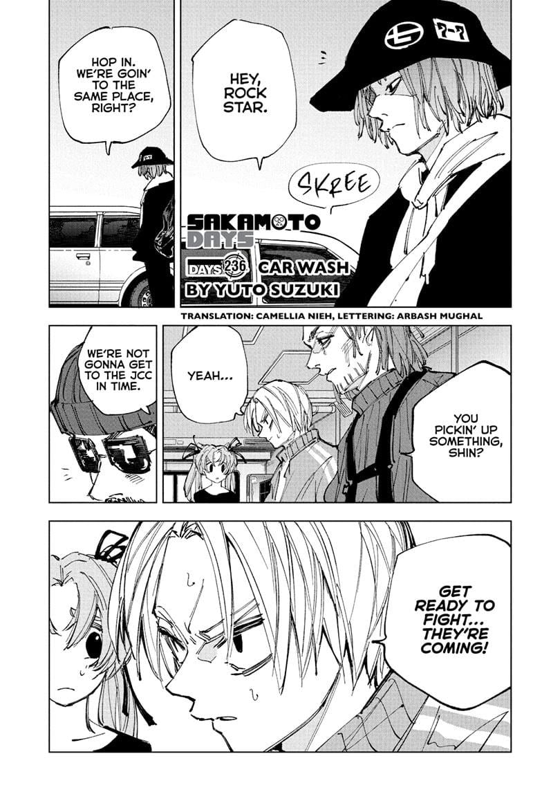 Sakamoto Days Chapter 236 page 1 - Chapter 236: Car Wash