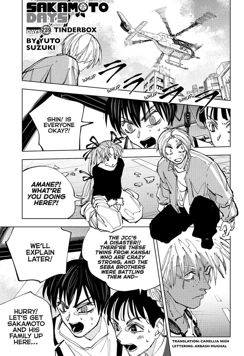Sakamoto Days Chapter 239 page 1 - Chapter 239: Tinderbox