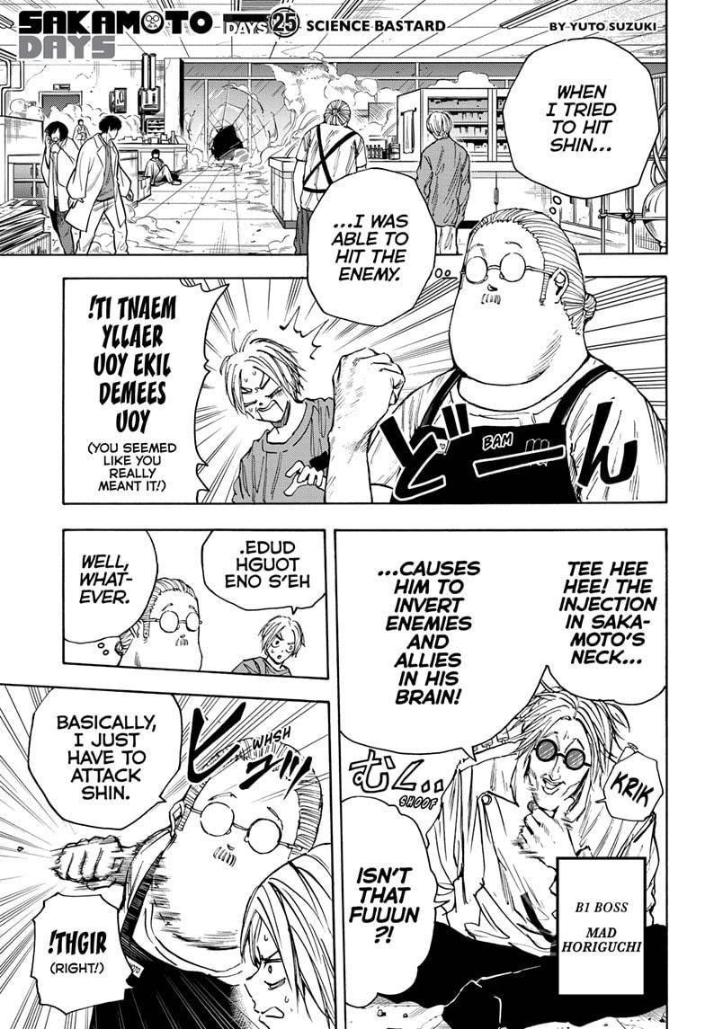 Sakamoto Days Chapter 25 page 1 - Chapter 25: Science Bastard
