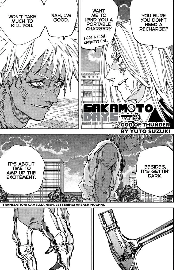 Sakamoto Days Chapter 253 page 1 - Chapter 253: God of Thunder