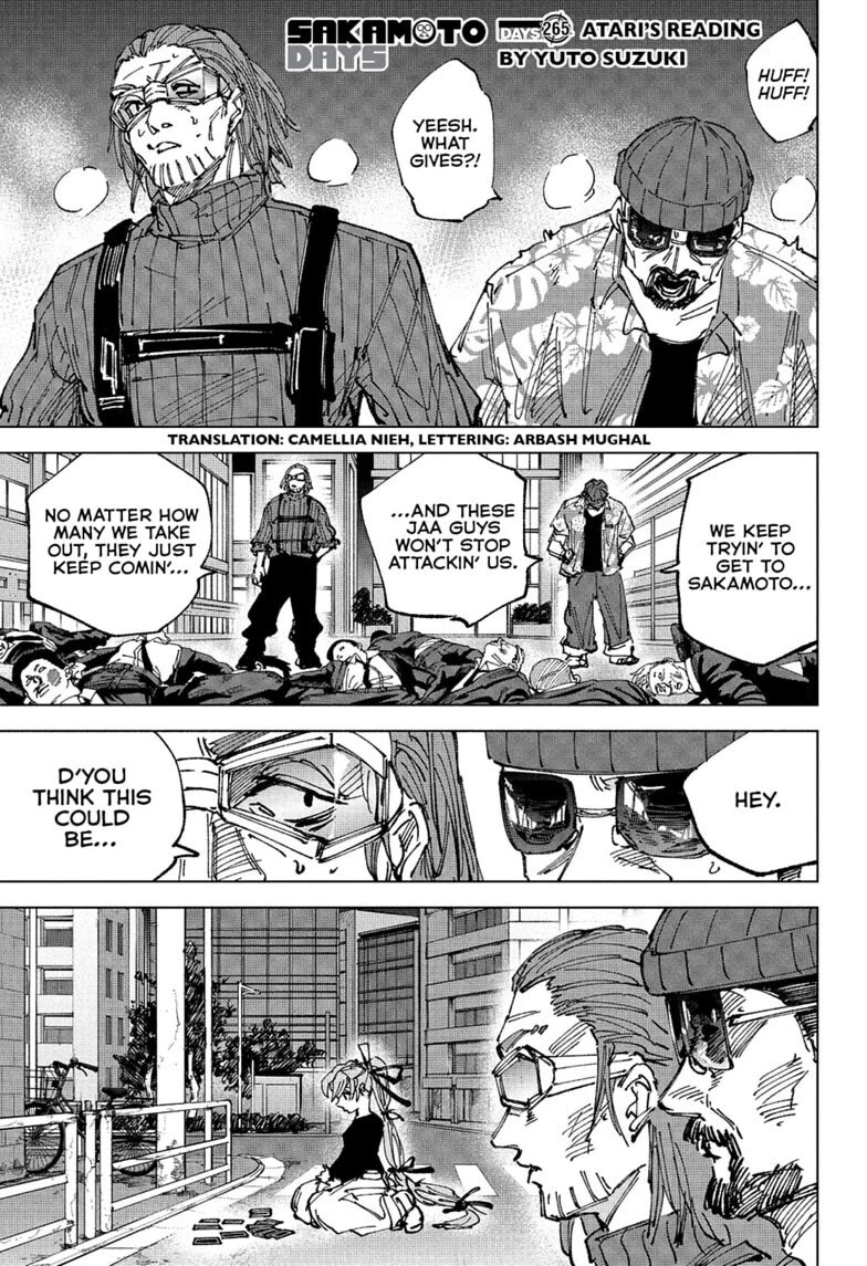 Sakamoto Days Chapter 265 page 1 - Chapter 265: Days 265 Atari's Reading