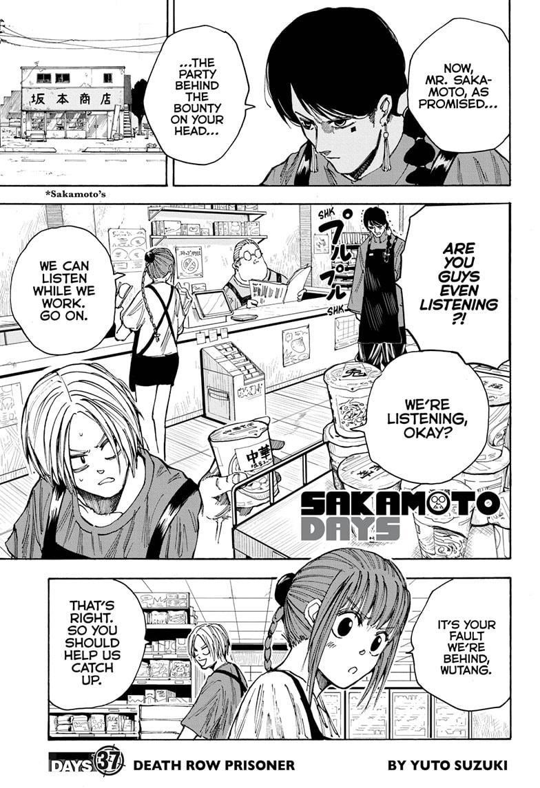 Sakamoto Days Chapter 37 page 1 - Chapter 37: Death Row Prisoner