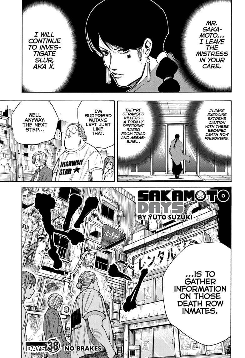 Sakamoto Days Chapter 38 page 1 - Chapter 38: No Brakes
