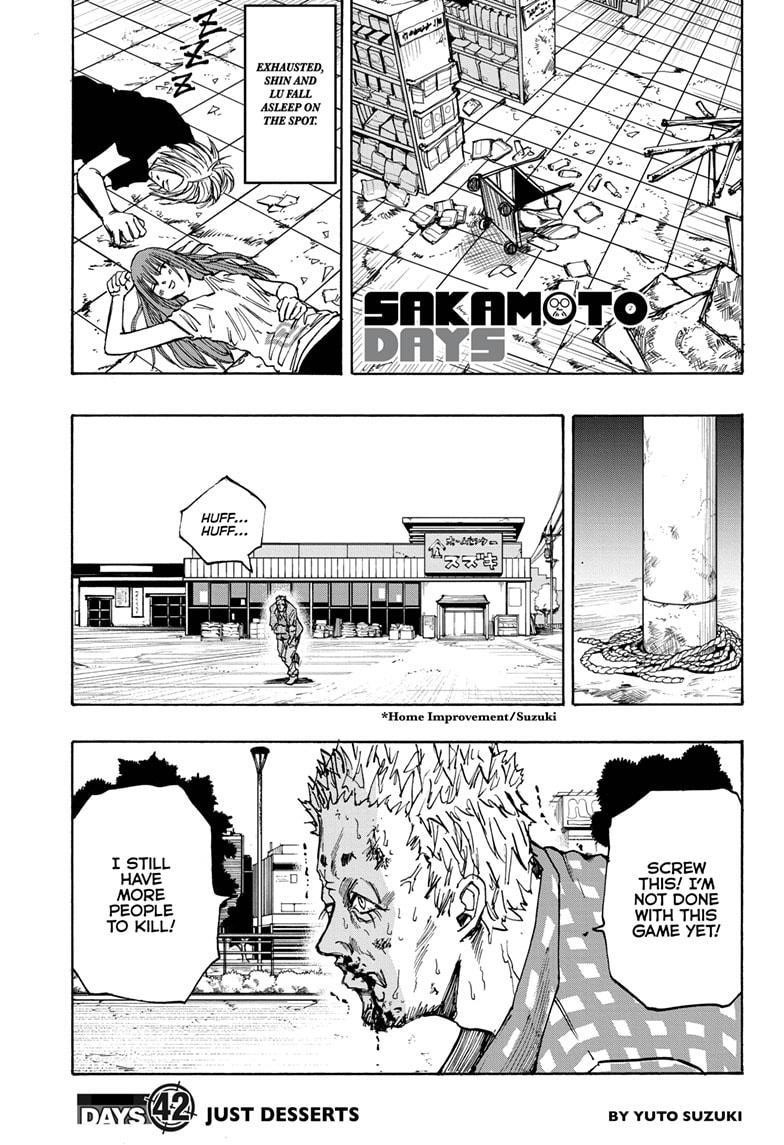 Sakamoto Days Chapter 42 page 1 - Chapter 42: Just Desserts