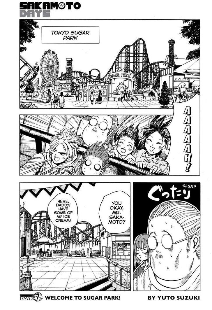 Sakamoto Days Chapter 7 page 1 - Chapter 7: Welcome to Sugar Park!