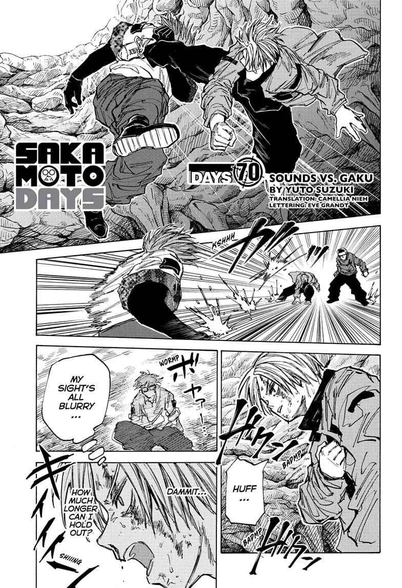 Sakamoto Days Chapter 70 page 1 - Chapter 70: Sounds vs. Gaku