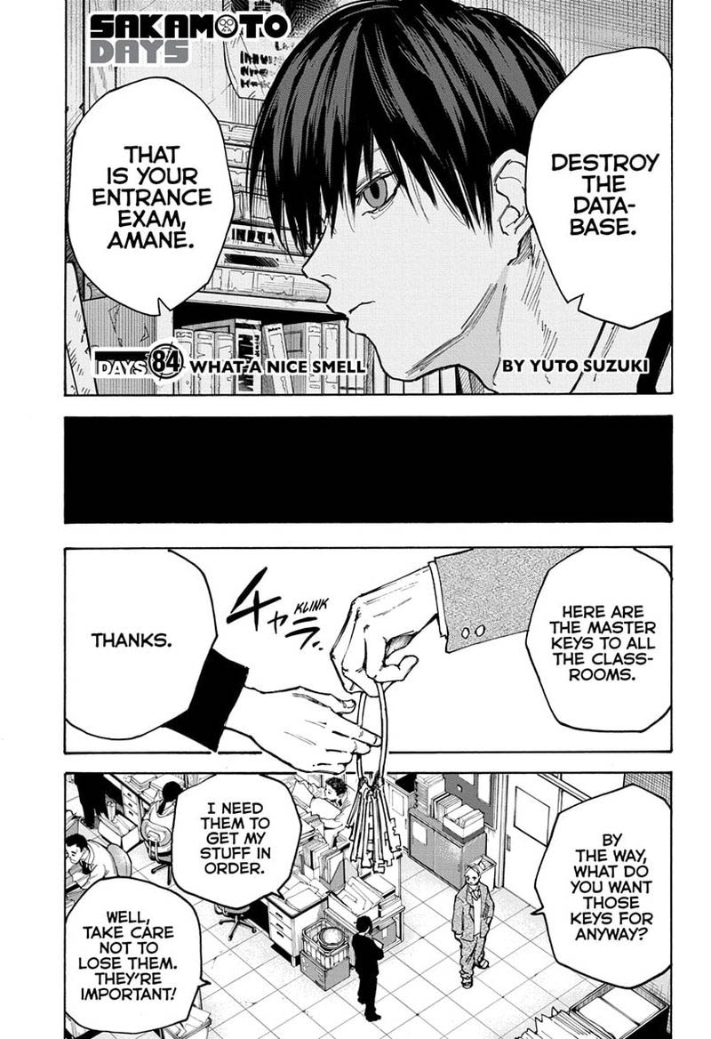 Sakamoto Days Chapter 84 page 1 - Chapter 84: What a Nice Smell