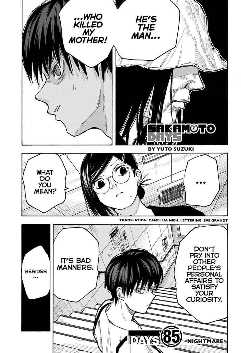 Sakamoto Days Chapter 85 page 1 - Chapter 85: Nightmare