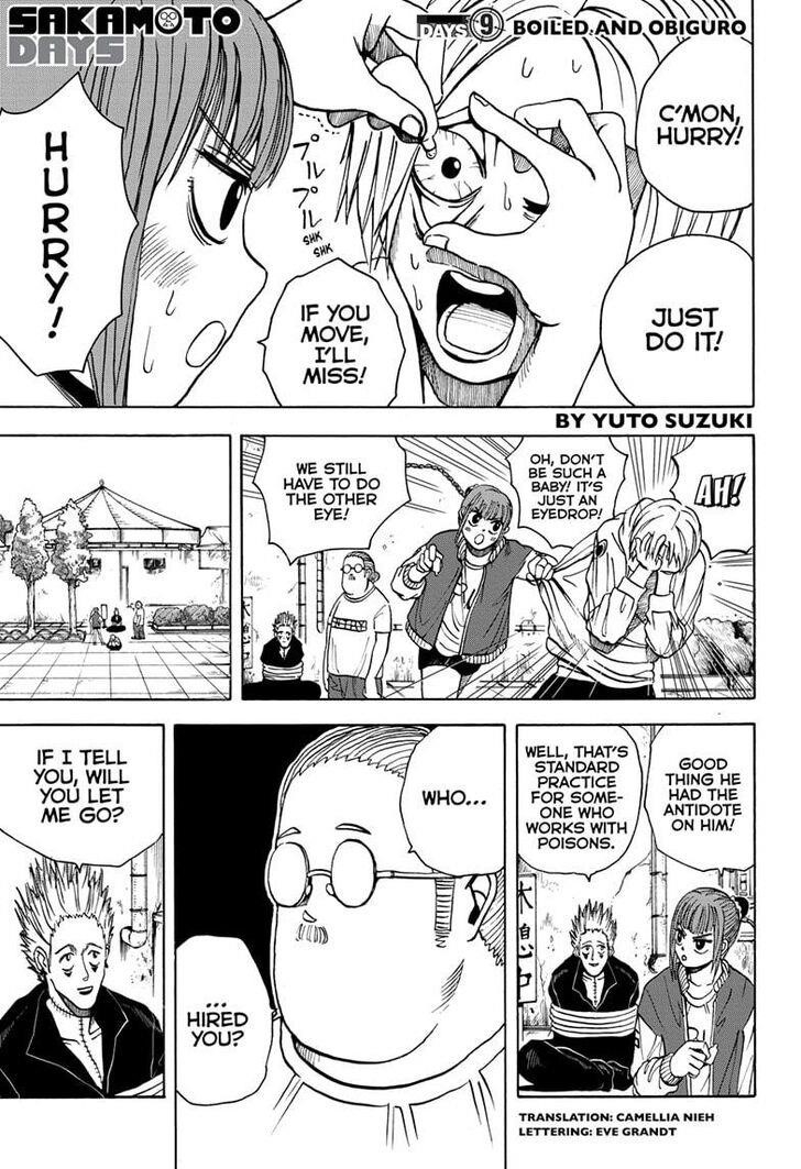 Sakamoto Days Chapter 9 page 1 - Chapter 9: Boiled and Obiguro