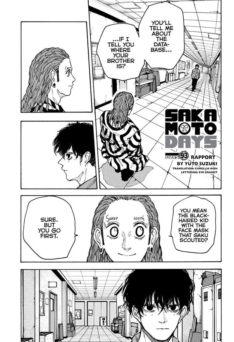 Sakamoto Days Chapter 93 page 1 - Chapter 93: Rapport