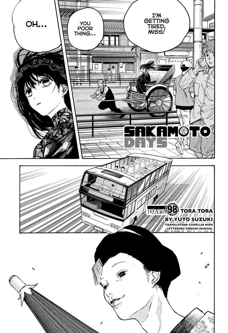 Sakamoto Days Chapter 98 page 1 - Chapter 98: Tora Tora
