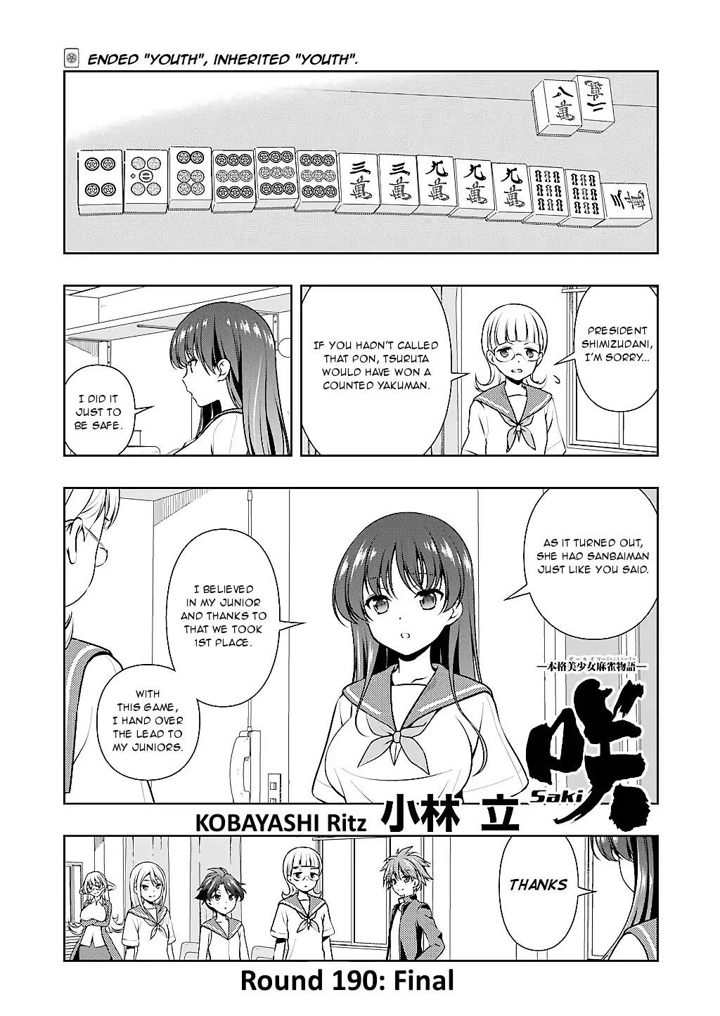 Saki Chapter 190 page 1 - Chapter 190