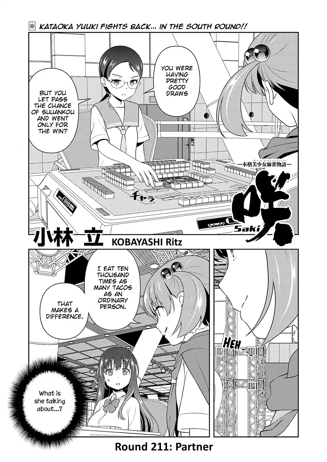 Saki Chapter 211 page 1 - Chapter 211: Partner