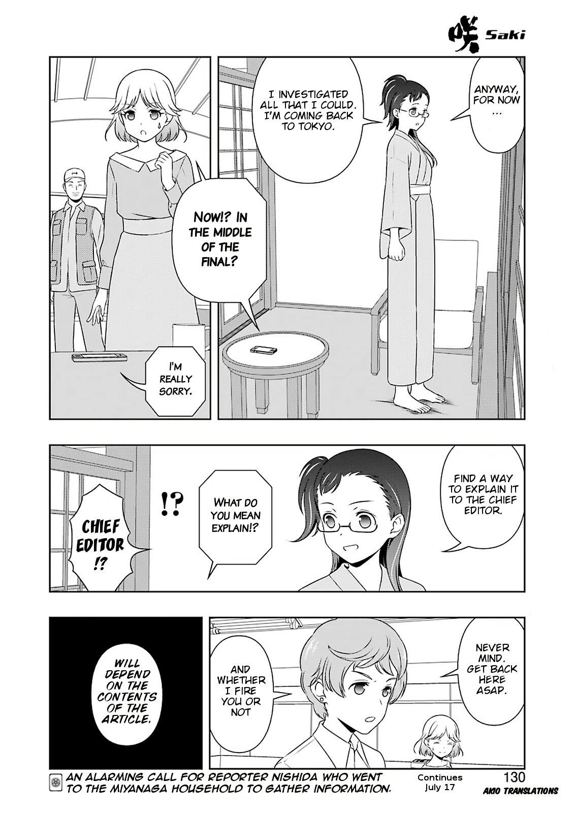 Saki Chapter 219 page 15 - Chapter 219: Returning to Tokyo