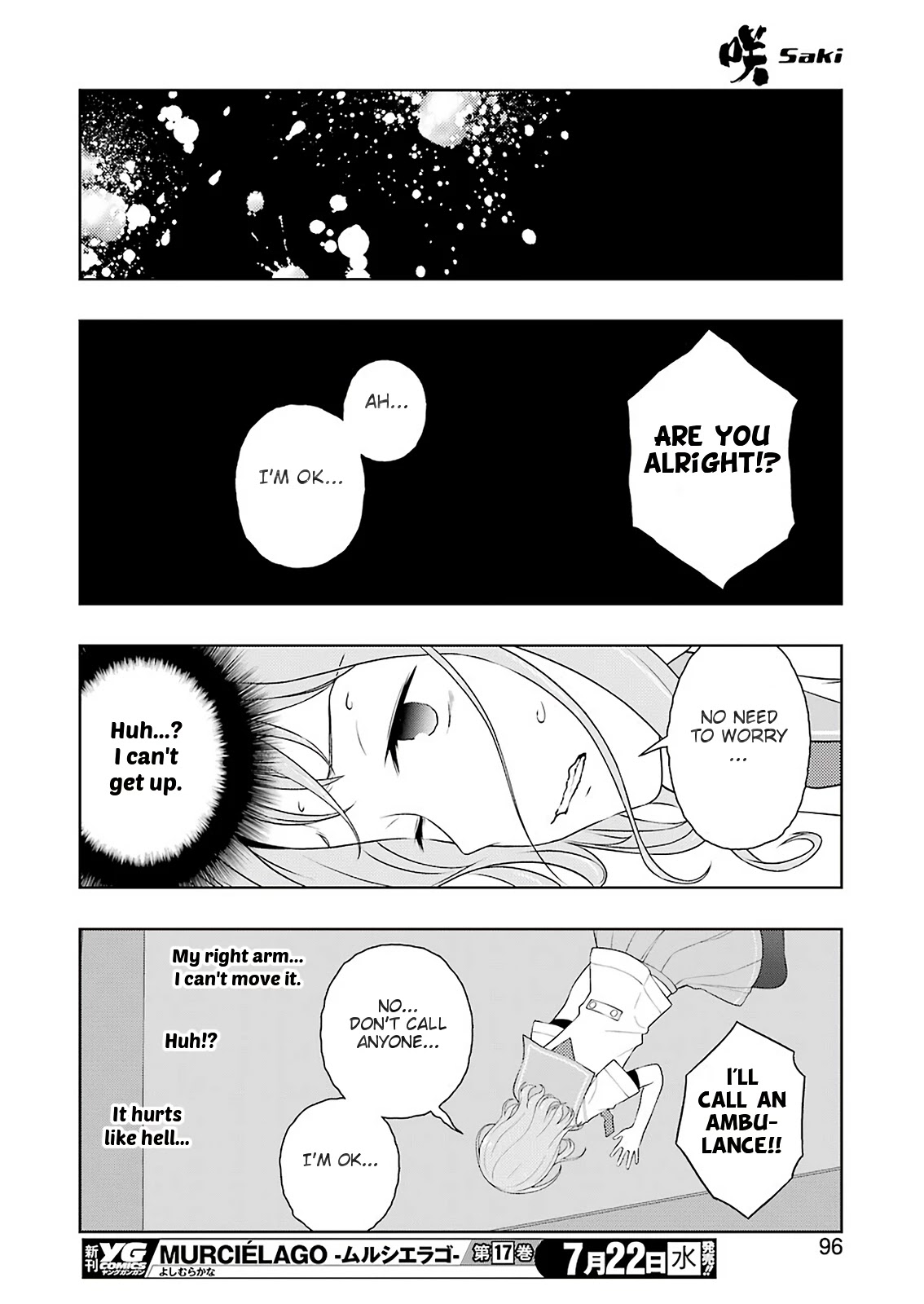 Saki Chapter 220 page 14 - Chapter 220: Injury