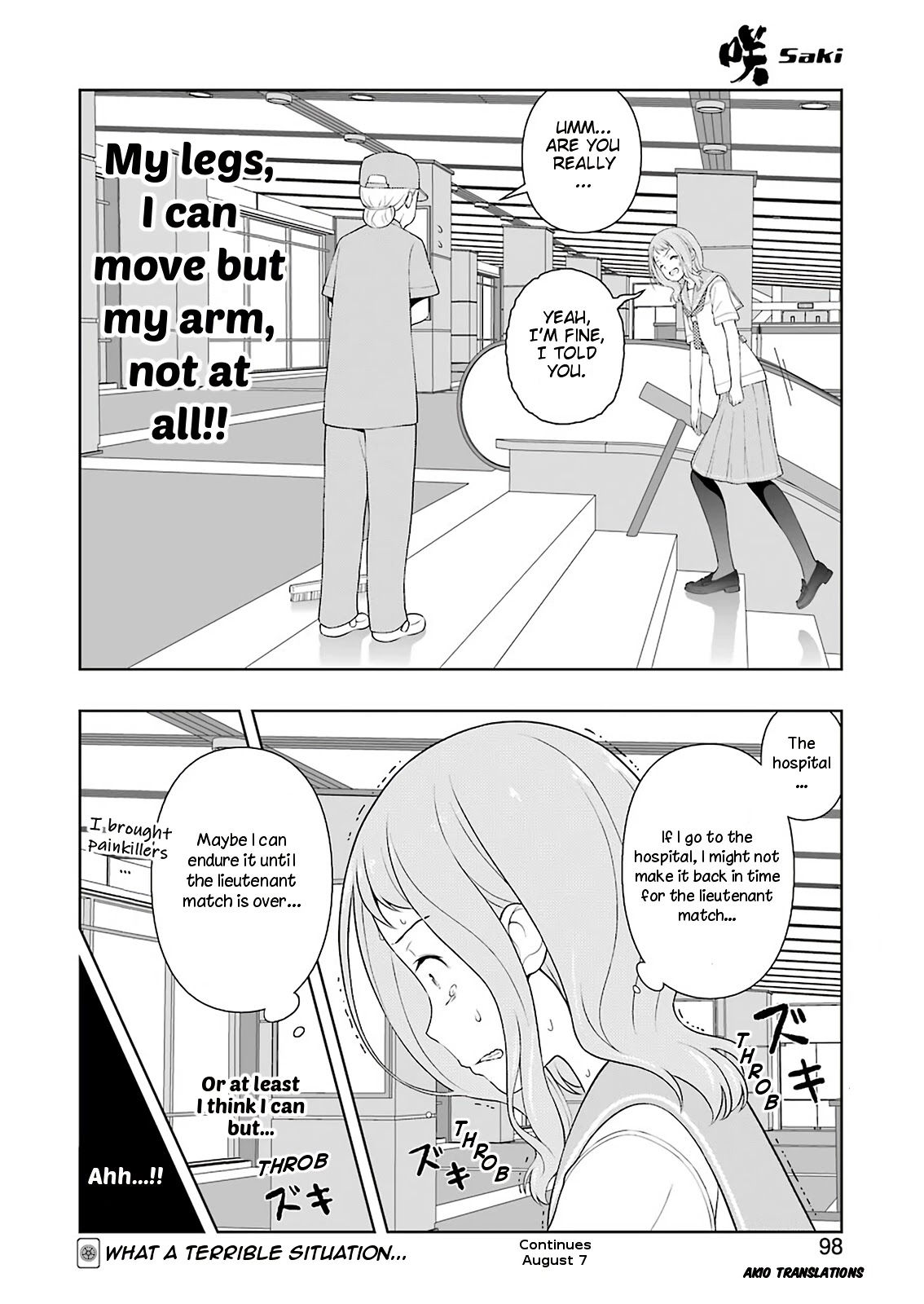 Saki Chapter 220 page 16 - Chapter 220: Injury