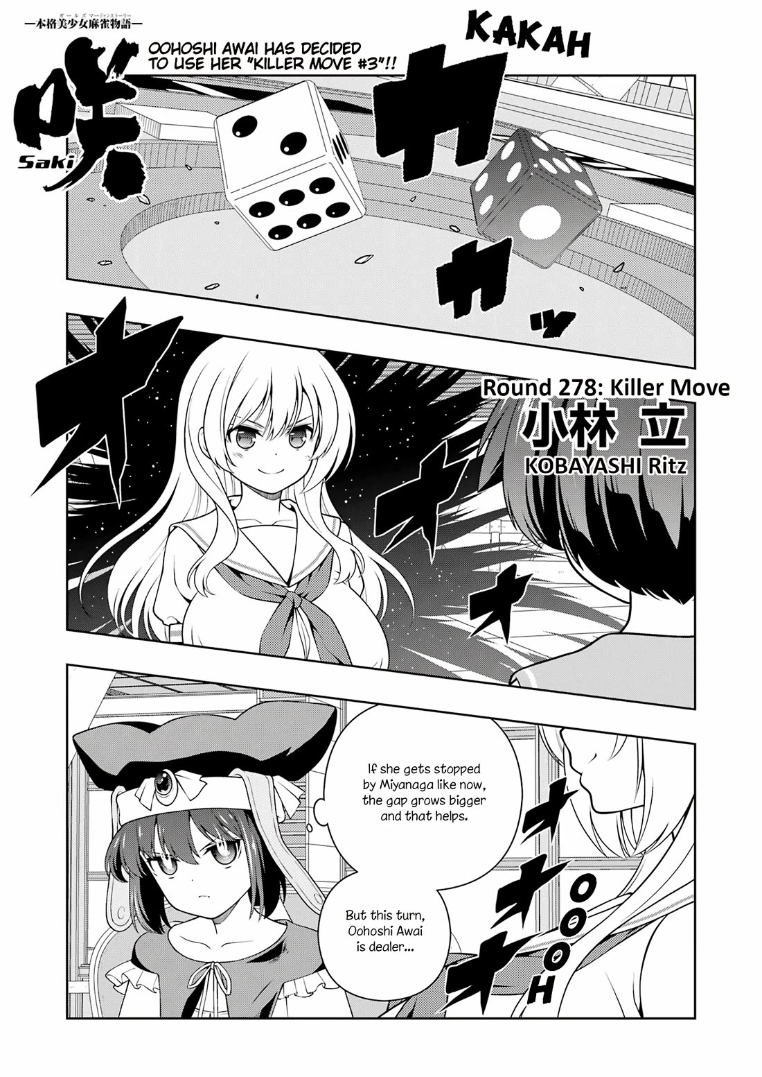 Saki Chapter 278 page 1 - Chapter 278: Killer Move