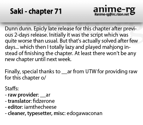 Saki Chapter 71 page 17 - Chapter 71: Monster