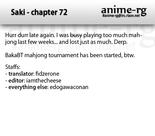 Saki Chapter 72 page 22 - Chapter 72: Calmness