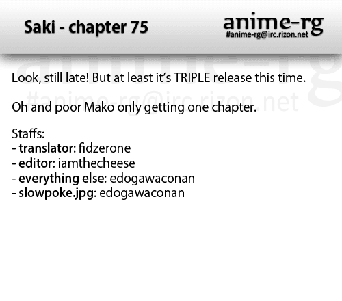 Saki Chapter 75 page 21 - Chapter 75: Recapture