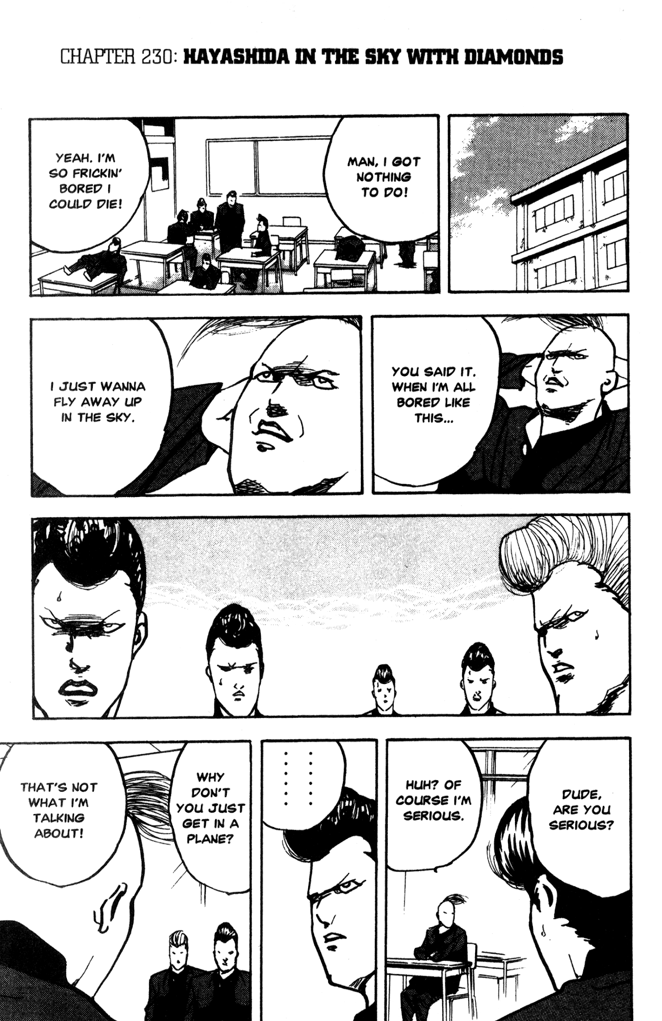 Sakigake!! Cromartie Koukou Chapter 230 page 1 - Chapter 230: Hayashida In The Sky With Diamonds