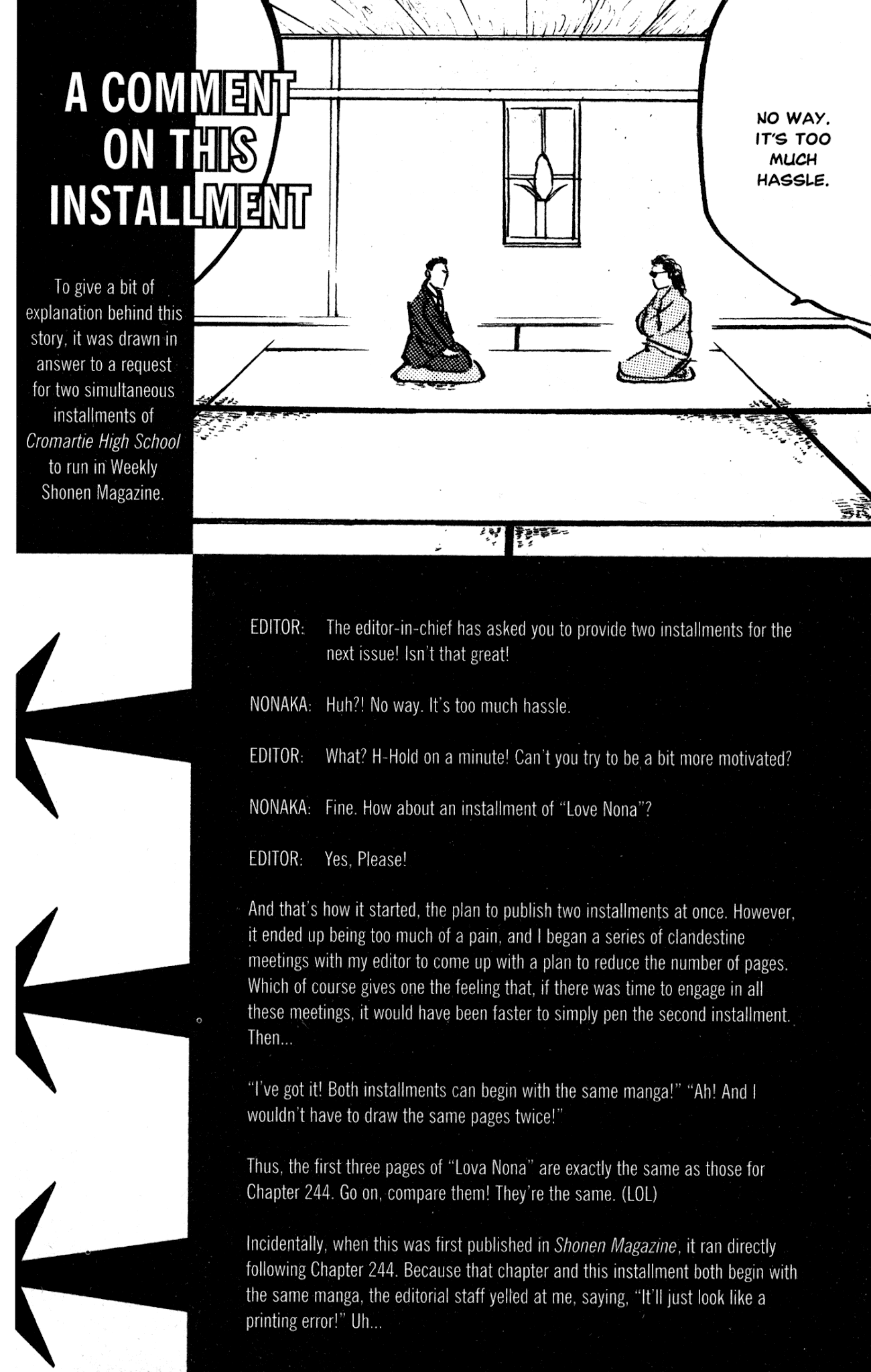 Sakigake!! Cromartie Koukou Chapter 252.5 page 2 - Chapter 252.5: Love Nona
