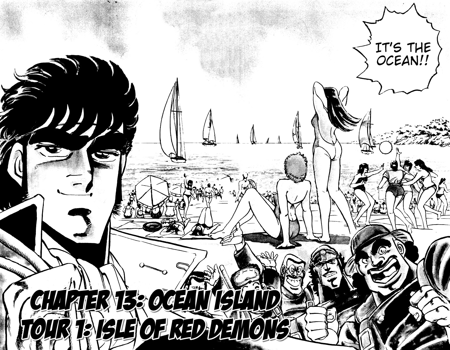 Sakigake!! Otokojuku Chapter 13 page 2 - Chapter 13: Ocean Island Tour 1: Red Demon Isle