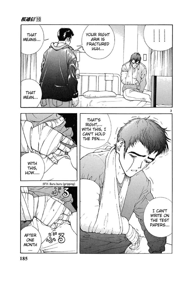Sakura Tsuushin Chapter 110 page 3 - Chapter 110: Right arm fracture
