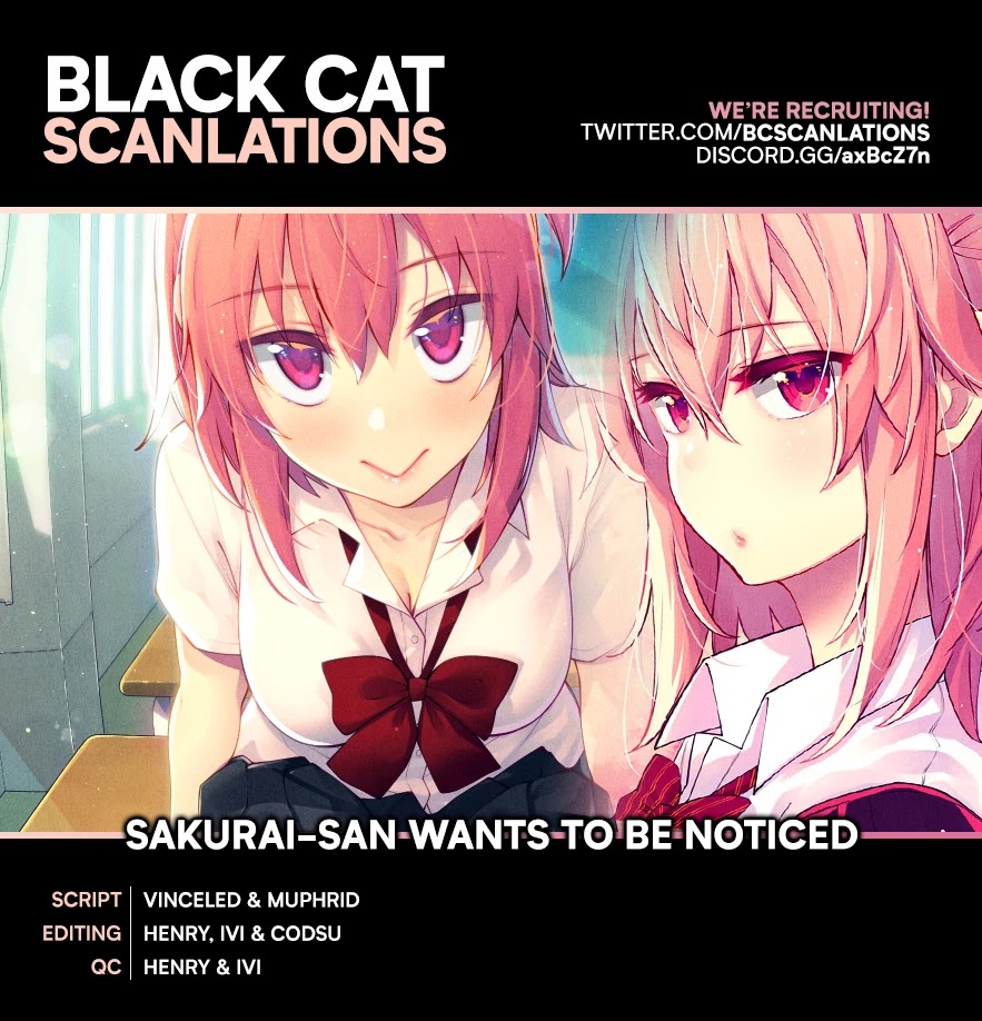 Sakurai-san Wants To Be Noticed Chapter 20 page 1 - Chapter 20: I Want to Celebrate