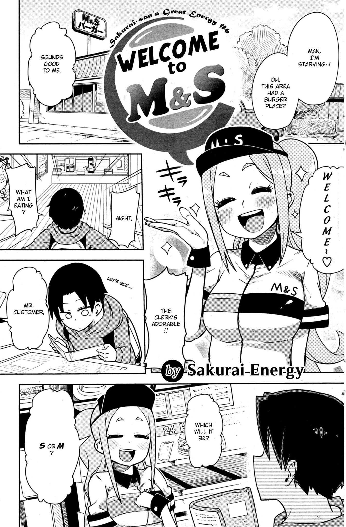 Sakurai-san's Great Energy Chapter 6 page 1 - Chapter 6: Welcome to M&S