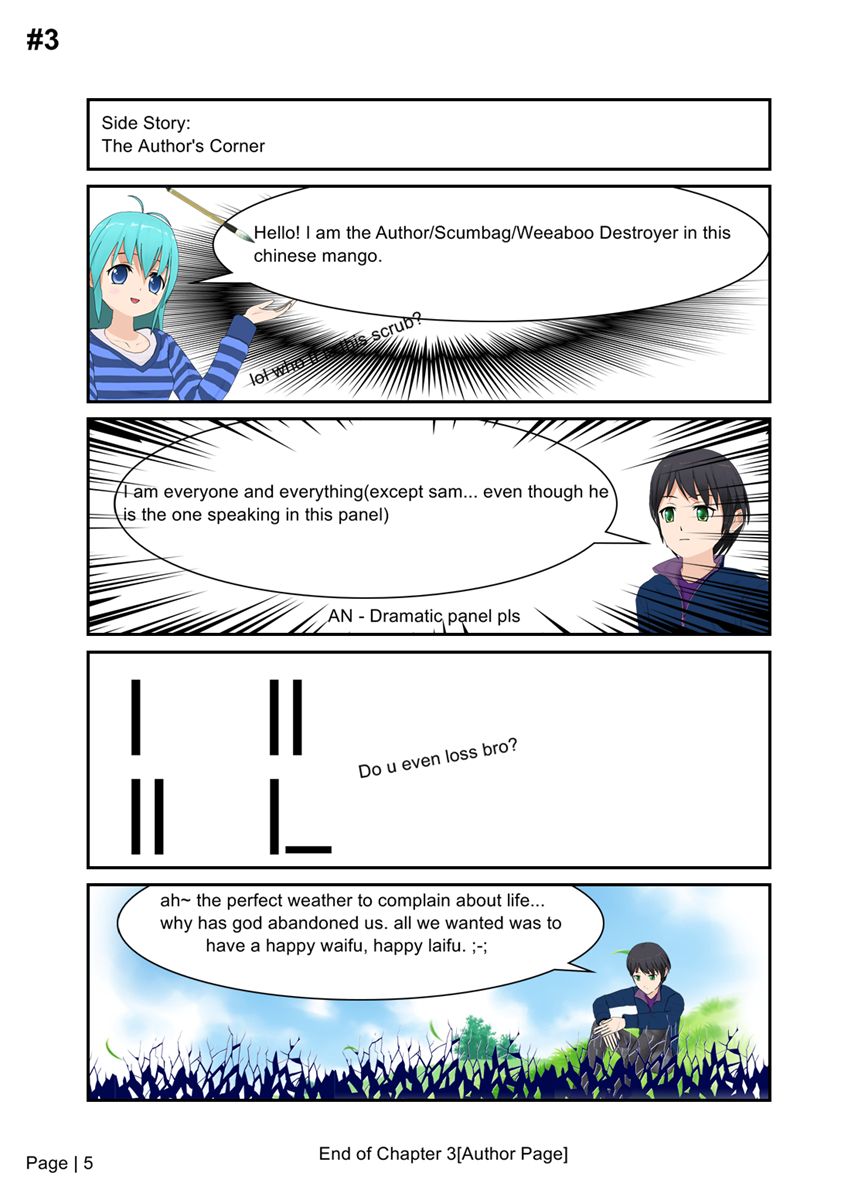 Sam Is A Scrublord Chapter 3 page 1 - Chapter 3 : Author's Corner 1