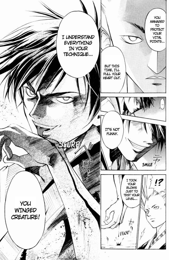 Samurai Deeper Kyo Chapter 18 page 14 - Chapter 18: Covered by Cherry Tree Flowers, the Crow Flies and Can't Stop Crying