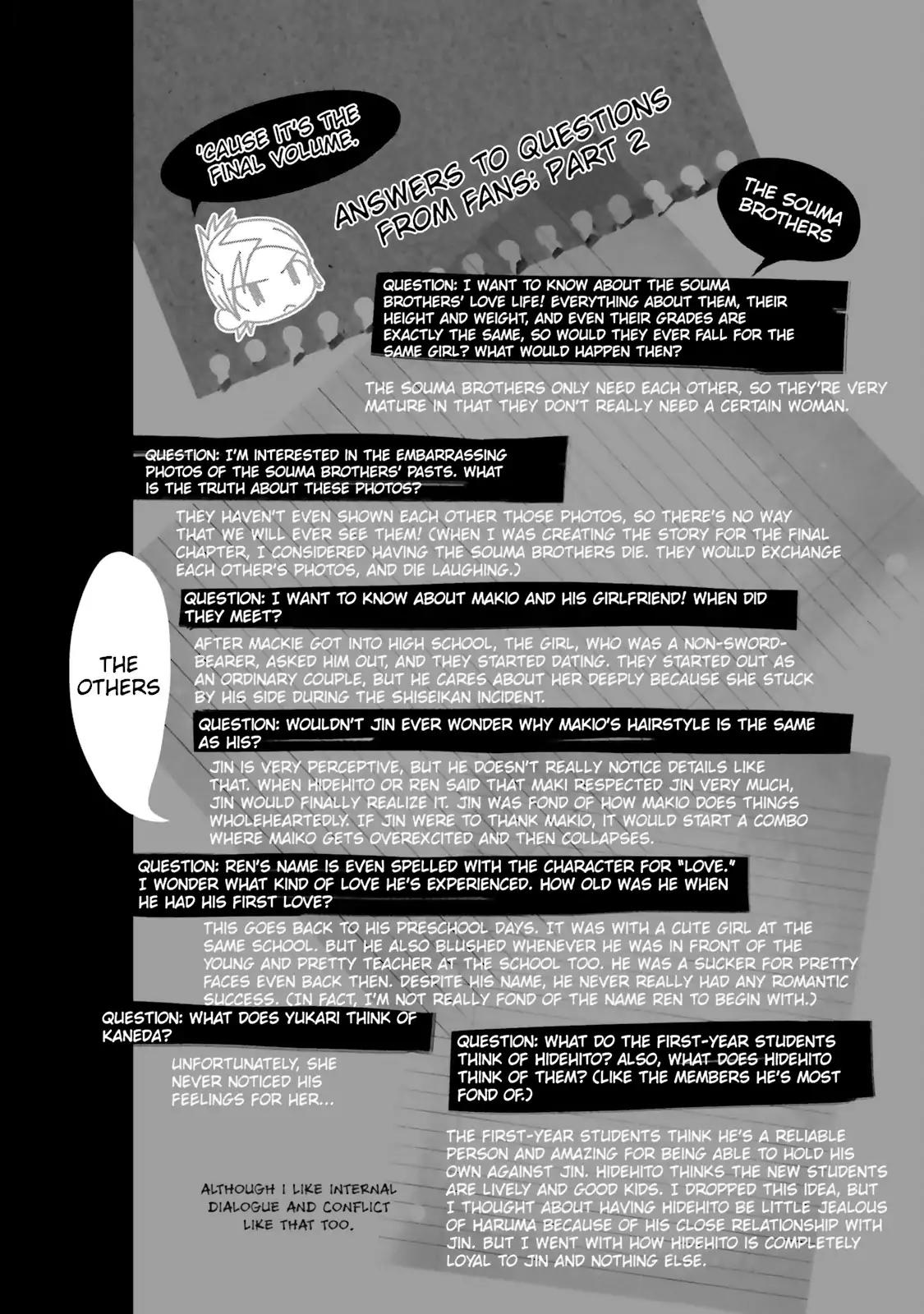 Samurai Drive Chapter 35.7 page 2 - Vol.8 Afterword
