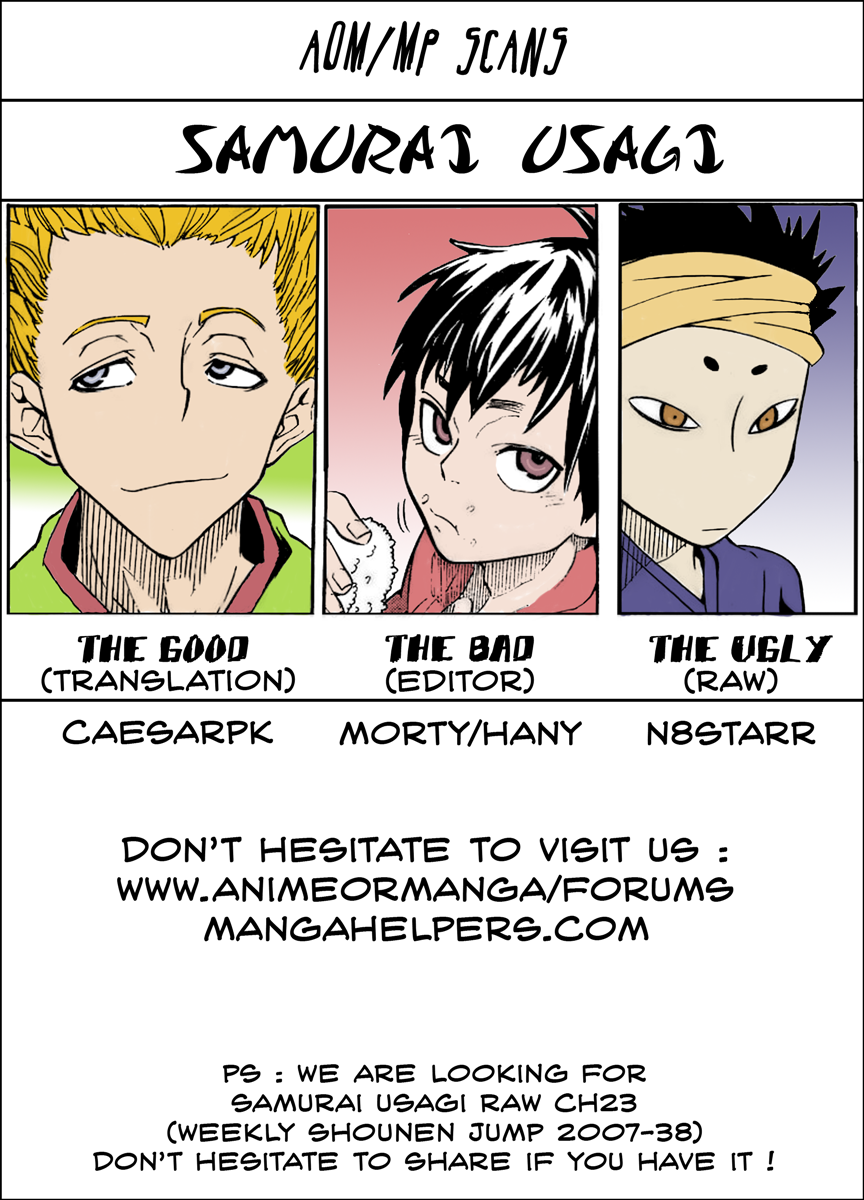 Samurai Usagi Chapter 3 page 26 - Chapter 3: Gosuke, Cogitates the Way of Bushi!
