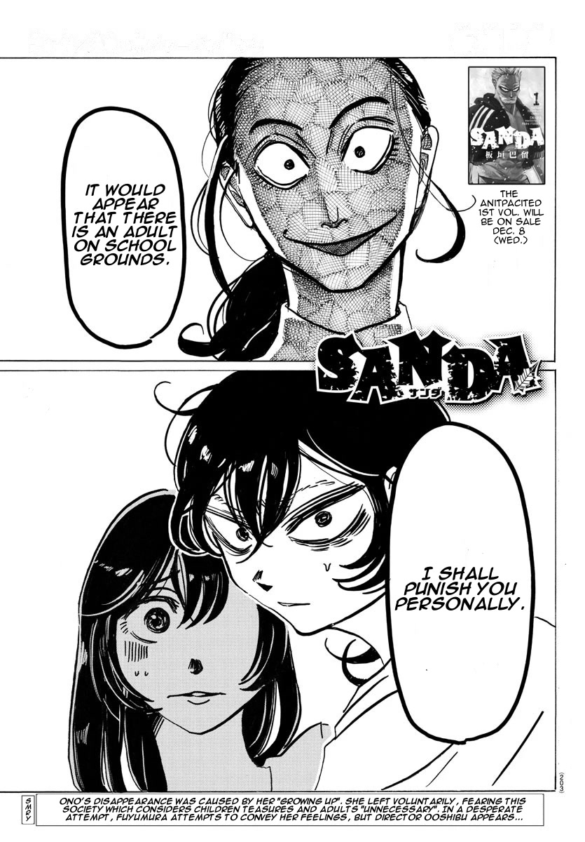 Sanda Chapter 17 page 1 - Chapter 17: In the Mountain of Red Sweaty Jackets